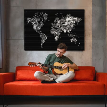 Πινακας σε καμβά MUSIC WORLD