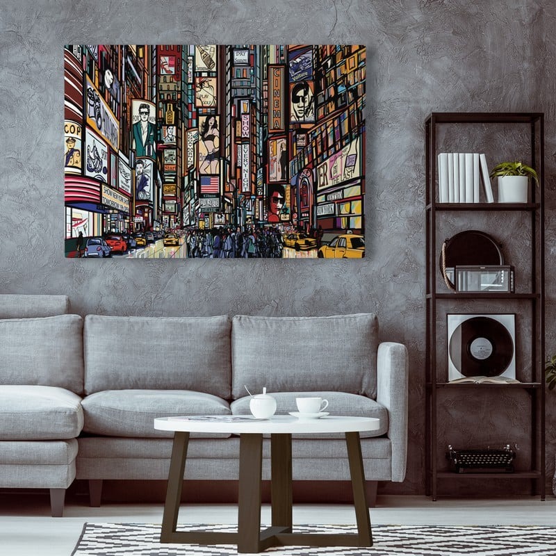 Πινακας σε καμβά NEW YORK STREET ILLUSTRATION