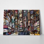 Πινακας σε καμβά NEW YORK STREET ILLUSTRATION