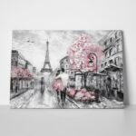 Πινακας σε καμβά OIL PAINTING STREET VIEW PARIS