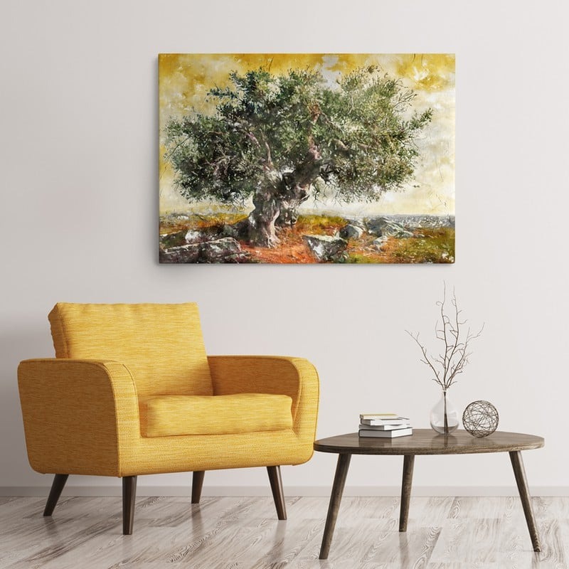 Πινακας σε καμβά OLIVE TREE PAINTING