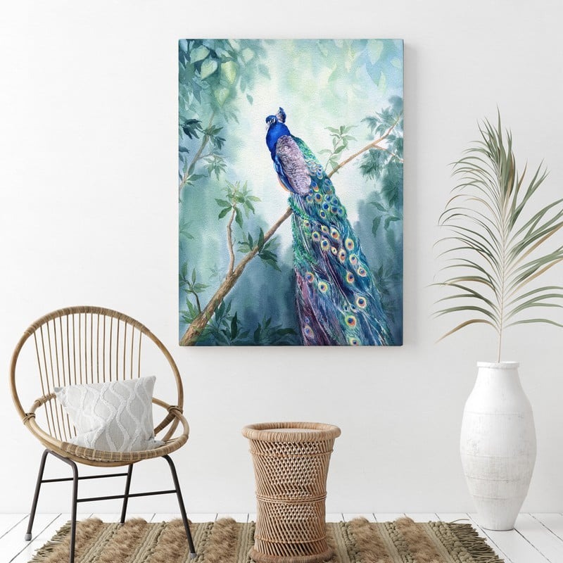 Πινακας σε καμβά PEACOCK PAINTING 2