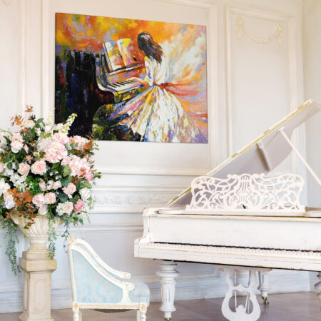Πινακας σε καμβά PIANO GIRL