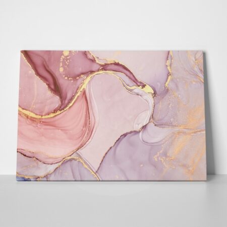 Πινακας σε καμβά PINK AND GOLD MARBLE PAINT - Αφηρημενα και Abstract Sticky 1