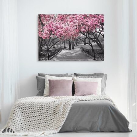 Πινακας σε καμβά PINK BLOSSOM PARK - Ανθη Δεντρων