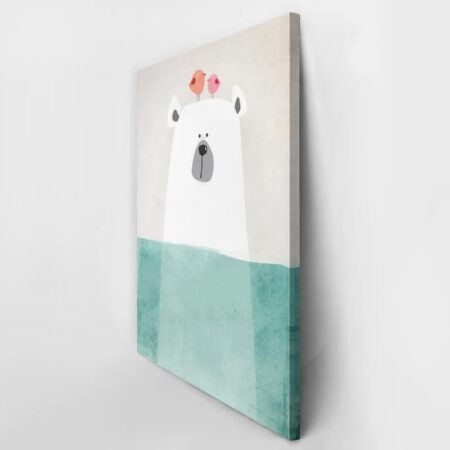 Πινακας σε καμβά POLAR BEAR IN WATER ART - Παιδικοι και set Sticky 3