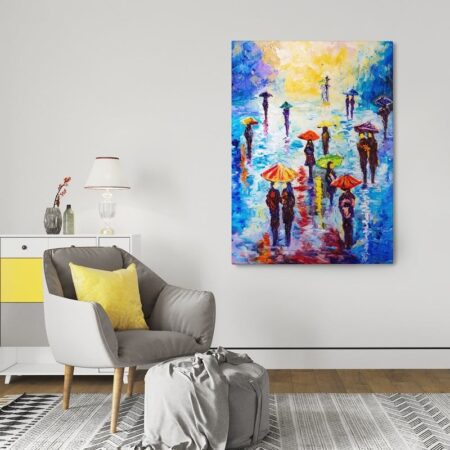 Πινακας σε καμβά RAINY DAY OIL PAINTING 2 - Ουρανος - Καιρικα φαινομενα