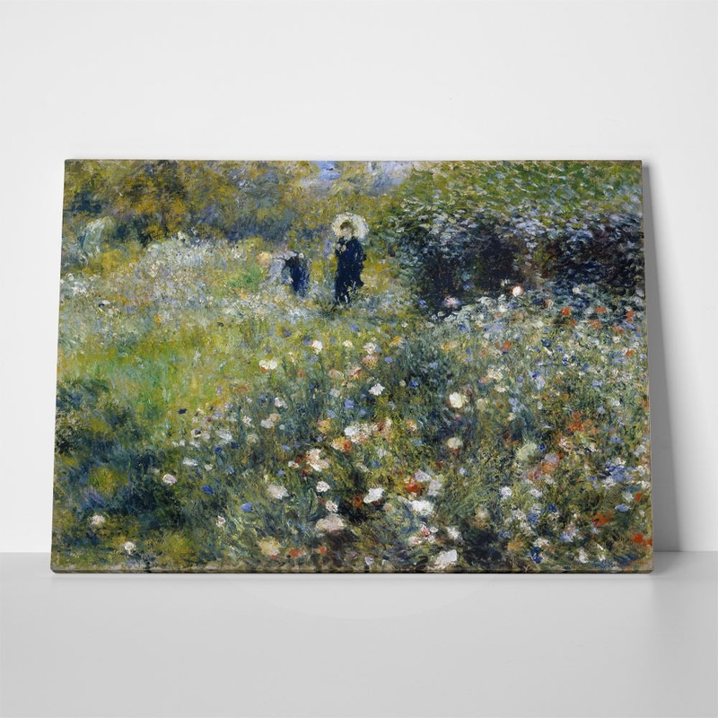 Πινακας σε καμβά RENOIR - FEMME AVEC PARASOL DANS UN JARDIN