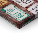 Πινακας σε καμβά RETRO CAR PLATES
