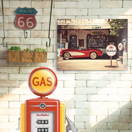 Πινακας σε καμβά RETRO RED CAR - Αυτοκινητα