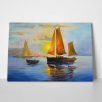 Πινακας σε καμβά SAILBOAT SUNSET 2