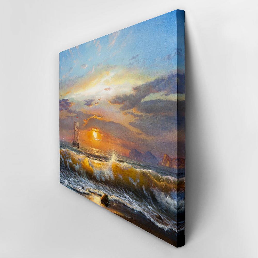 Πινακας σε καμβά SAILBOAT SUNSET