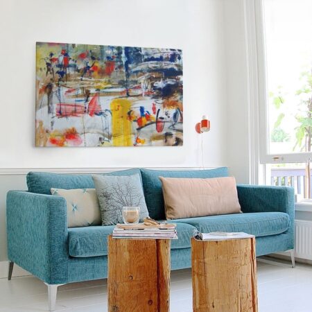 Πινακας σε καμβά SAILBOAT PAINTING - Αφηρημενα και Abstract