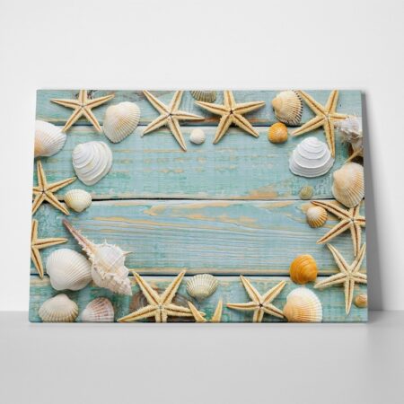 Πινακας σε καμβά SEA SHELLS FRAME - Κοχυλια Sticky 1