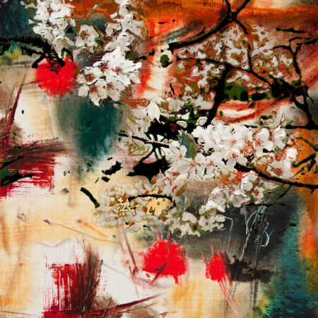 Πίνακας Τετράγωνος SPRING MOTIF - Ανθη Δεντρων Sticky 4