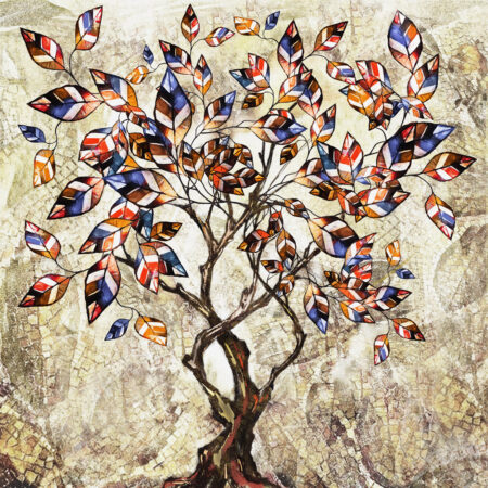 Πίνακας σε καμβά STYLIZED TREE OIL PAINTING - Εργα Τεχνης Sticky 5