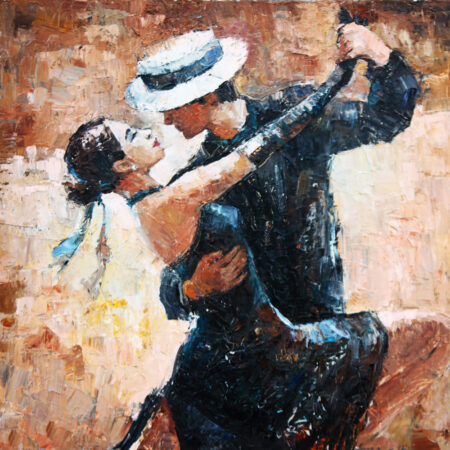 Πίνακας σε καμβά TANGO DANCERS - Χορος Sticky 4