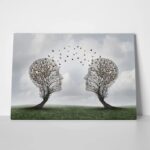 Πινακας σε καμβά TREE SHAPED COMMUNICATION CONCEPT