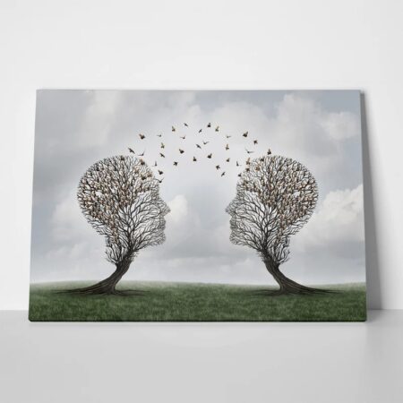 Πινακας σε καμβά TREE SHAPED COMMUNICATION CONCEPT - Πινακες σε καμβα Sticky 1