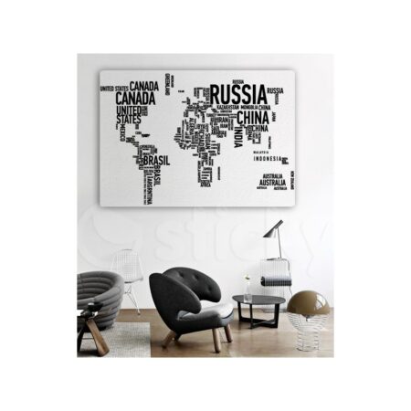 Πινακας σε καμβά TYPOGRAPHY MAP 1 - Typography Sticky 1
