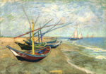 Πινακας σε καμβά VAN GOGH - FISHING BOATS ON THE BEACH AT SAINTES-MARIES