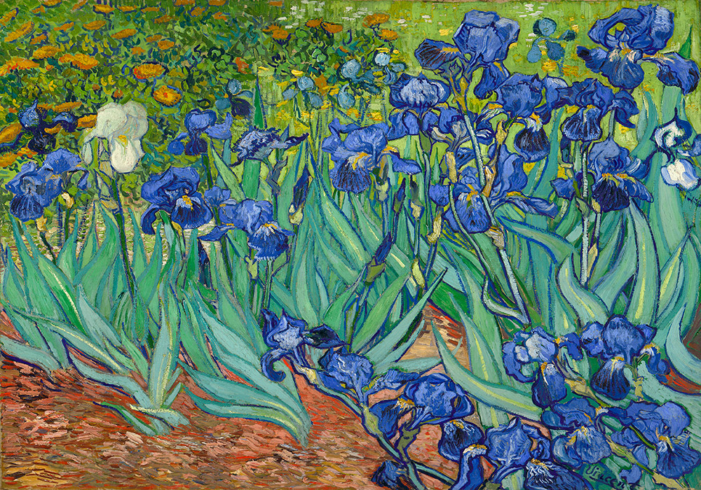 OUTLET Πινακας σε καμβά VAN GOGH - IRISES 100cm x 65cm