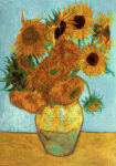 Πινακας σε καμβά Πίνακας VAN GOGH - SUNFLOWERS TURQUOISE