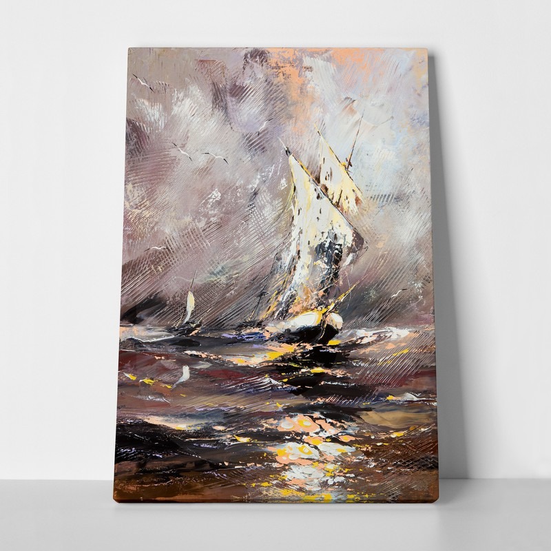 Πινακας σε καμβά VESSEL IN A STORMING SEA