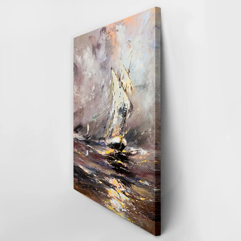 Πινακας σε καμβά VESSEL IN A STORMING SEA
