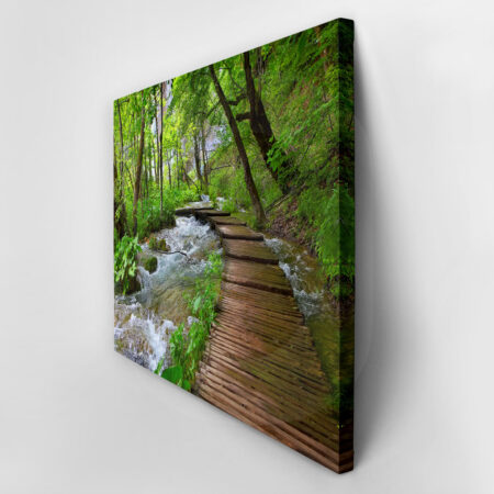 Πινακας σε καμβά WOODEN PATH - Δασος Sticky 3