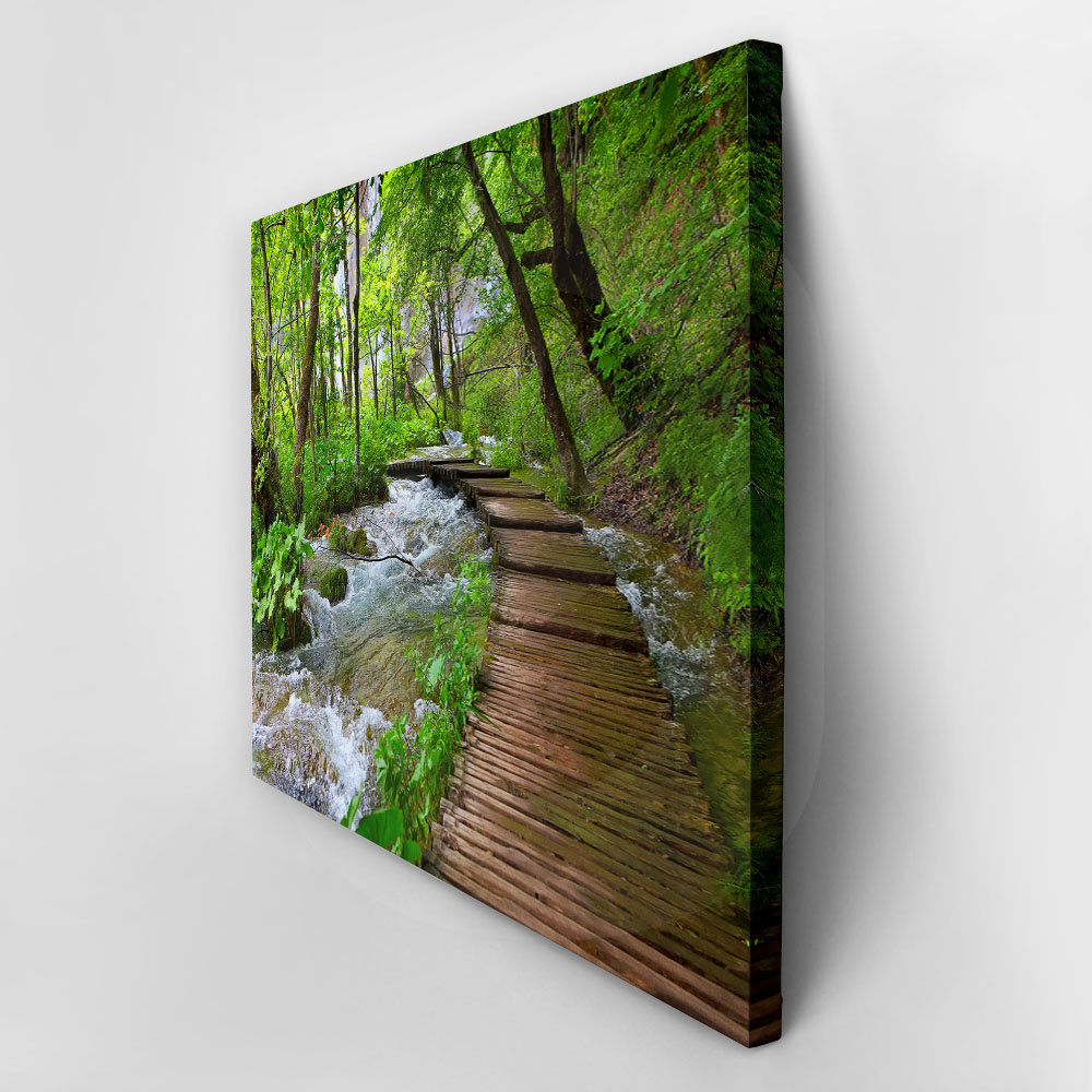 Πινακας σε καμβά WOODEN PATH