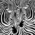 Πίνακας σε καμβά ZEBRA COUPLE BACKGROUND