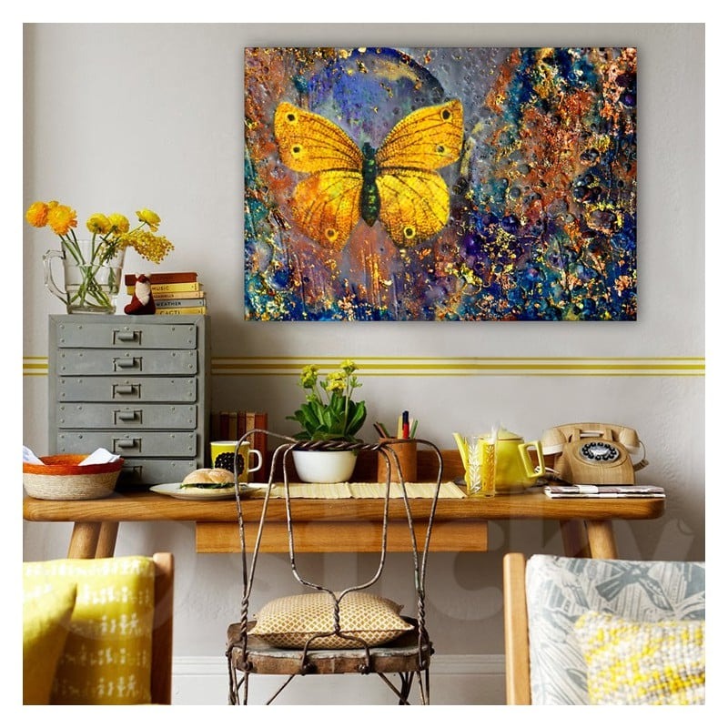 Πινακας σε καμβά GOLDEN BUTTERFLY