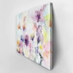 Πινακας σε καμβά WATERCOLOR ABSTRACT ROMANTIC PURPLE FLOWERS