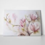 Πινακας σε καμβά WATERCOLOR MAGNOLIA FLOWERS