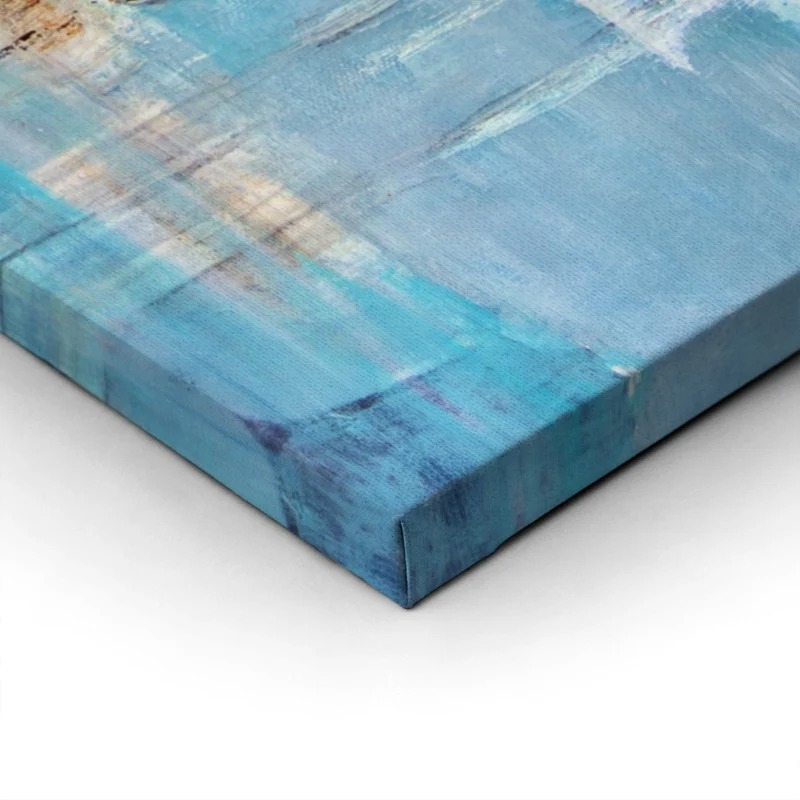 Πινακας σε καμβά ABSTRACT BOAT IN HARBOR