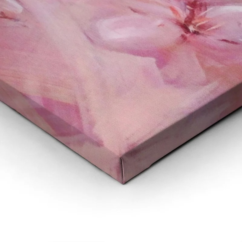 Πινακας σε καμβά ALMONDS BLOSSOM PINK HANDMADE PAINTING
