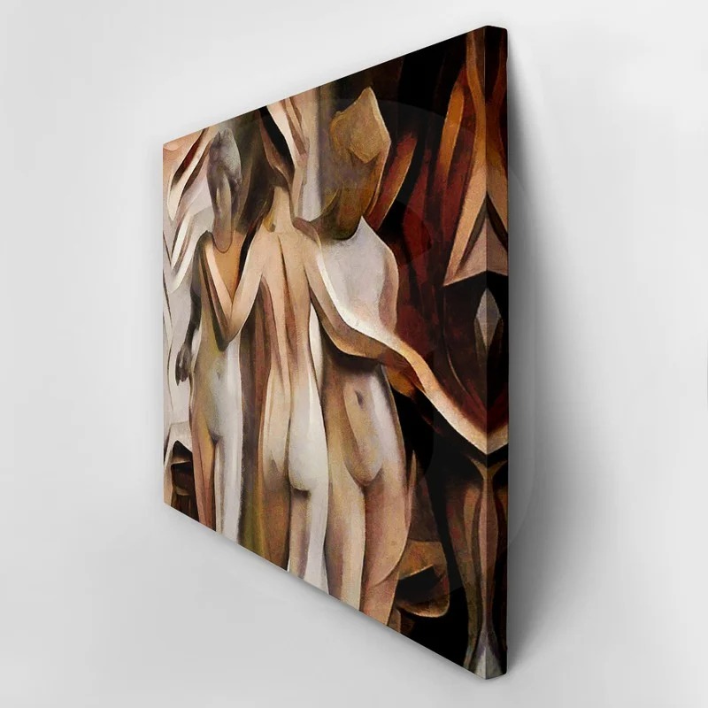 Πινακας σε καμβά ANCIENT SCULPTURES MODERN DESIGN CUBISM 2