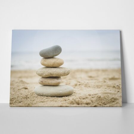 Πινακας σε καμβά BALANCED STONES - Κοχυλια