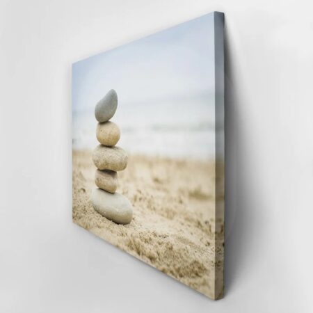 Πινακας σε καμβά BALANCED STONES - Κοχυλια Sticky 2