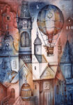 Πινακας σε καμβά BALLOON PRAGUE