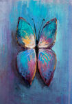 Πινακας σε καμβά BLUE BUTTERFLY