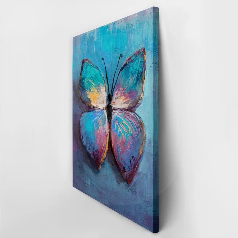 Πινακας σε καμβά BLUE BUTTERFLY
