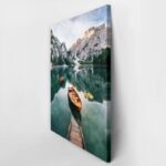 Πινακας σε καμβά BOATS IN BRAIES LAKE