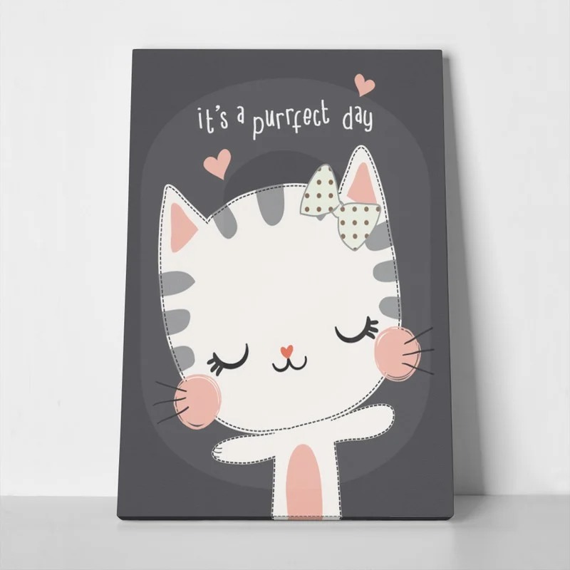 Πινακας σε καμβά CAT PERFECT DAY
