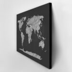 Πινακας σε καμβά CHALKBOARD WORLD MAP