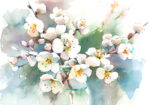 Πινακας σε καμβά CHERRY BLOSSOM WATERCOLOR