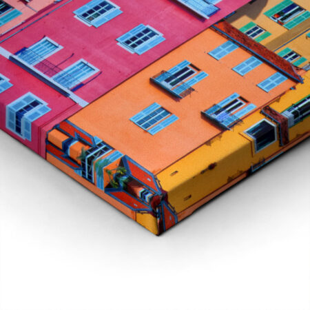 Πινακας σε καμβά COLORFUL HOUSES - Πολεις και Αρχιτεκτονικη Sticky 1