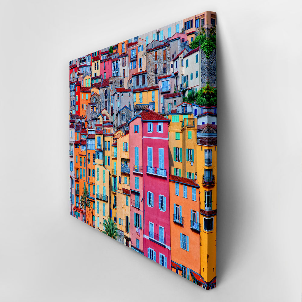 Πινακας σε καμβά COLORFUL HOUSES