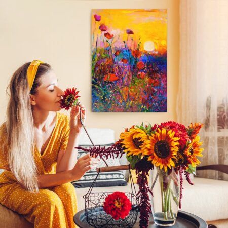 Πινακας σε καμβά COLORFUL POPPIES - Παπαρουνες